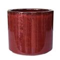 Pot Cylindre D25Cm H21Cm Rouge Émaillé