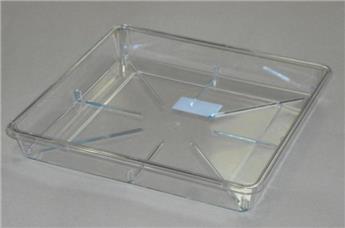 Soucoupe carrée Plastic Transparente 35/35 cm fond
