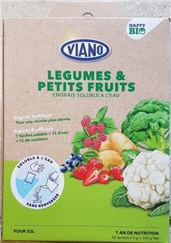 Viano Engrais soluble BIO Epices et Legumes Feuilles  52 sachets
